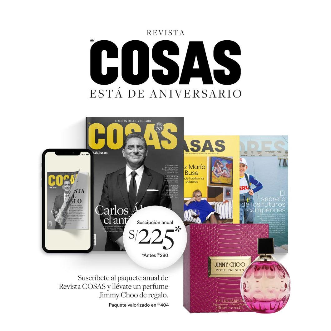Suscripción Anual COSAS + Perfume Jimmy Choo Rose Passion 100ml